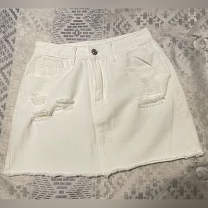 SHEIN White jean Skirt - Small